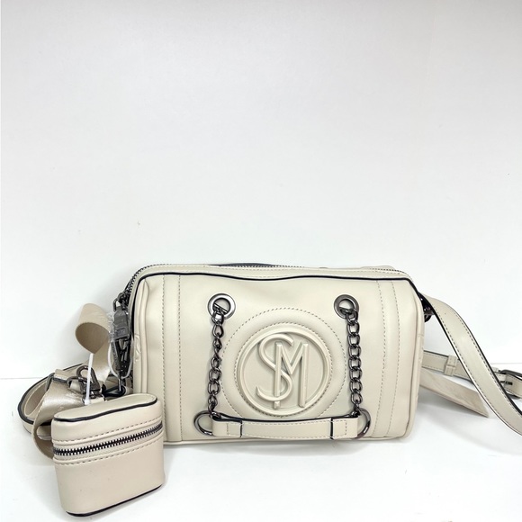 Steve Madden purse with AirPod case tan crossbody bag 2 straps chain strap - Picture 3 of 5